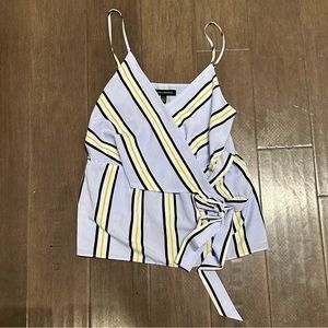 Banana Republic Blue/White Striped Tie Tank Top Size Petite XXS